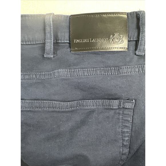 English Laundry 5-Pocket Pant Straight Fit Men's 38x29 Stretch Flex Dark Navy - Picture 13 of 14